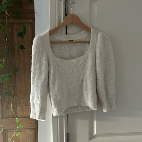 Free People Moonbeam 3/4 Puff Sleeve Pullover Sweater - Women's xs - Picture 2 of 12